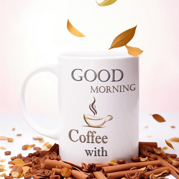 4 Goog Morning White Mug, Personalized, 110z Coffee Mug, Custom Mug - Picture 1 of 4
